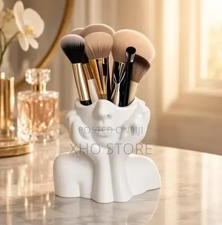 Artistic Face Bust Kitchen Utensil, Brushes, Holder