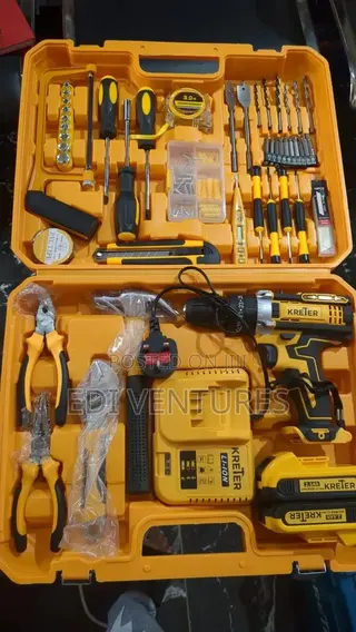 Kreter 100 PCS Cordless Drill With Tools and Accessories