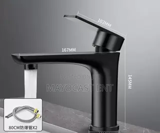 Basin Faucet - Basin Tap - Bathroom Tap (Hot Cold) With Flexible Tube
