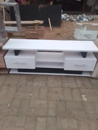 White TV Stand With Drawers