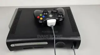 Xbox 360 Fat Black Console + 1 Controller - Working Perfect
