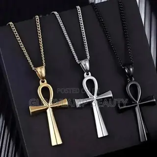 Classic Ankh Cross Pendant Necklace - Stainless Steel (Unisex)