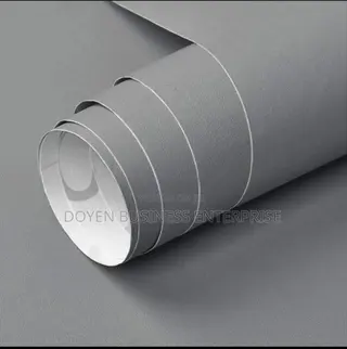Matte Light Grey Adhesive Stickers