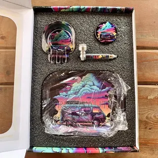Smoke Set - Rolling Tray,Grinder,Pipe Ashtray