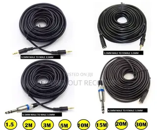 Malemale Malefemale 3.5mm/6.5mm Aux Headphone Extension