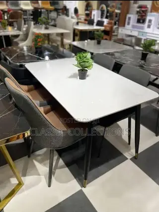 4 Chairs Marble Dining Set