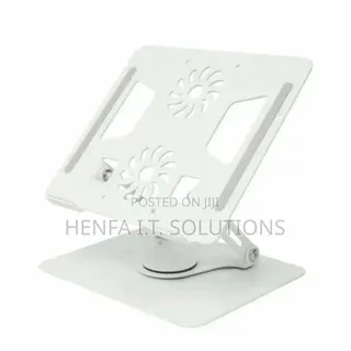 360° Metallic Laptop Stand With Inbuilt Double Fan