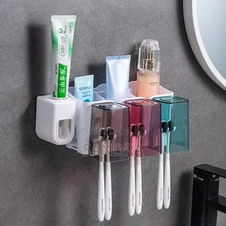 Wall-Mounted Toothbrush Bathroom Organizer
