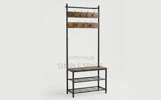 3-in-1 Entryway Coat Rack With Bench & Shoe Storage