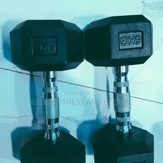 5kg Pair Dumbbells Hex