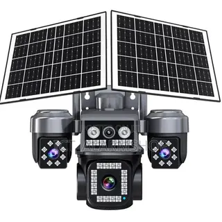 Solar Power Panel 4lens PTZ Monitoring