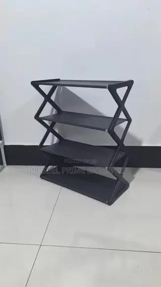 4 Tier Shoe Rack - Black