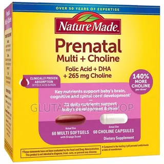 New Nature Made Advance Prenatal Multi + Dha 200 Mg Dha Supplement