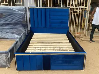Blue Double Bed Frame Is Available