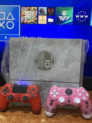 In Use Limited Edition Ps4 With Two Controllers and All Accessories