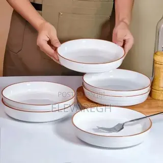 Ceramic Shallow Bowls (6 Pieces Set)