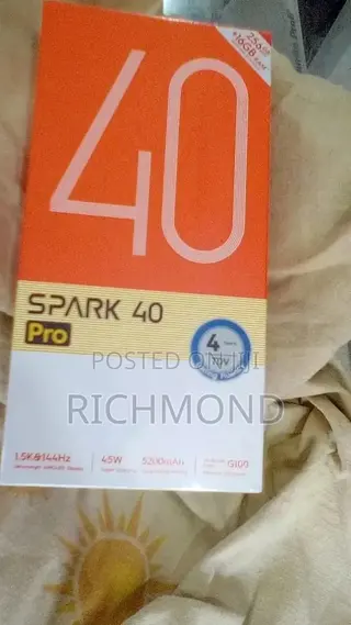 New Tecno Spark 40 Pro 256 GB Blue