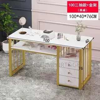 100cm Manicure Salon Table With Drawers