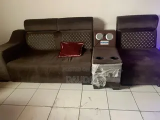 Quality Sofa With Middle Bluetooth Speaker Side.