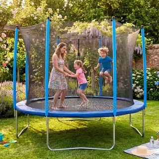 8ft Heavy-Duty Trampoline With Safety Net Ladder – Strong Safe