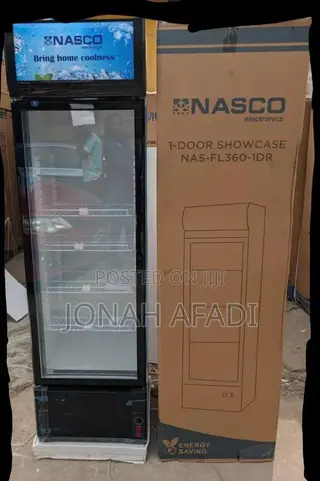 Nasco 298 LTRS Display Fridge-Nas-Fl360-1dr