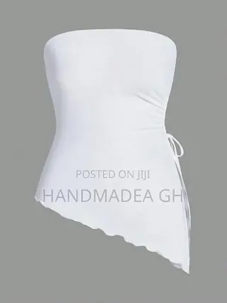 Women Asymmetrical Drawstring Top