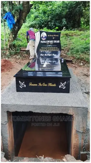 Open Granite Tombstone