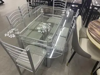 Dining Table Sets 4 Seater ( Plain Glass)