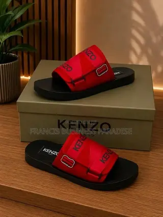 Luxury Kenzo Open-Toe Slides / Slippers