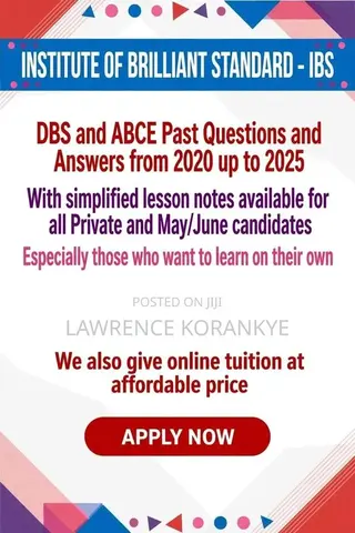DBS Abce Past Questions and Answers for Private May/June Candidate