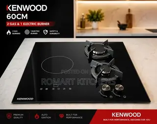 Kenwood 60cm Inbuilt Gas and Electric Combination Cooktop.