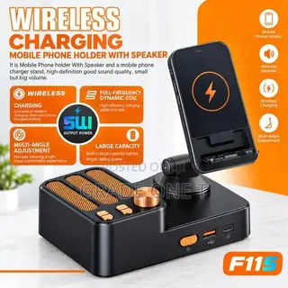 Wireless Charger With Portable Bluetooth Speaker
