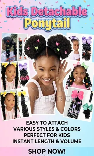 Kids Detachable Ponytail