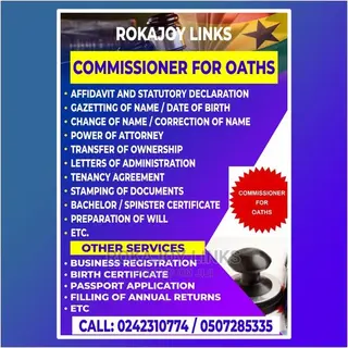 Commissioner for Oaths and Other Services