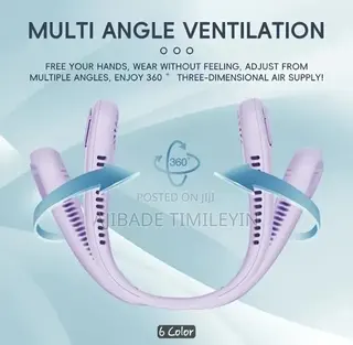 Rechargeable Neck Fan 2- In 1- Lavender -8 Hours - Pay on Dilivery