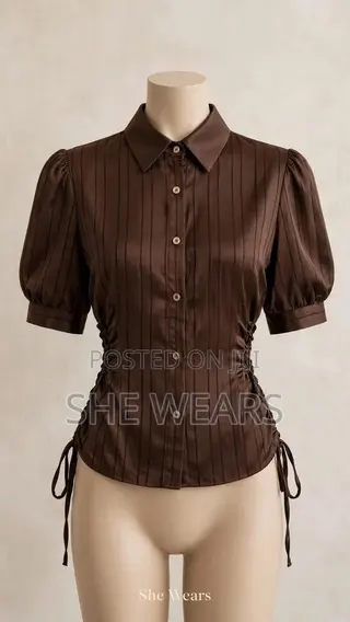 Satin Pinstripe Blouse