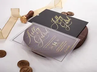 Gold Acrylic Wedding Invitations