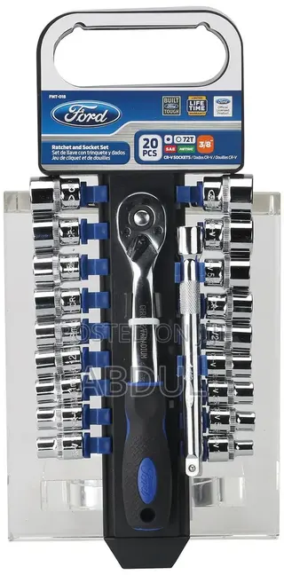 Ford FMT-018 — 20PCS 3/8" Drive, 72T Ratchet, SAE + Metric.