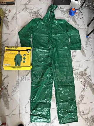 Green Chemical Protective Coverall With Hood