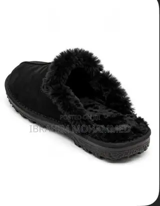 Men's Grey Cozy Fur Slipper - Warm Indoor