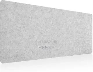 DAWNTREES Non-Slip Felt Desk Mat | Keyboard and Mouse Pad (Light Grey)