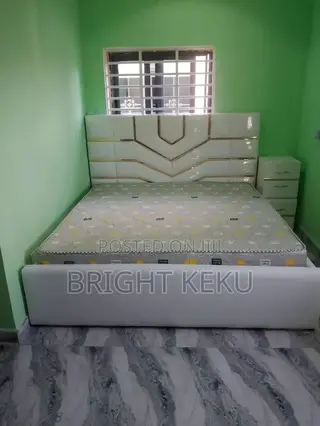 White Queen Size Bed Frame With Mattress Is Available