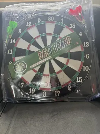 Dart Game Board With 6 Arrows. Front and Back