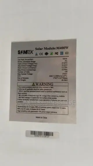 SamTek 400watt Monocrystalline Solar Panel