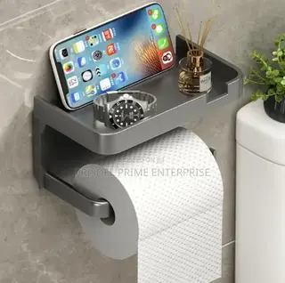 Toilet Roll Holder With Shelf