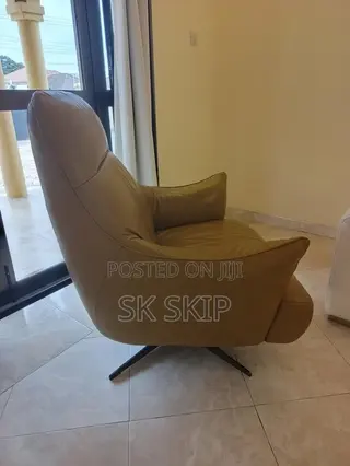 Mustard Yellow Natuzzi Editions Calma Swivel Chair