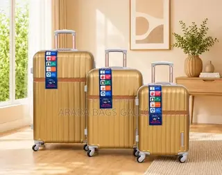 3sets Turkish Anti Crack Unbreakable Travelling Suitcases.