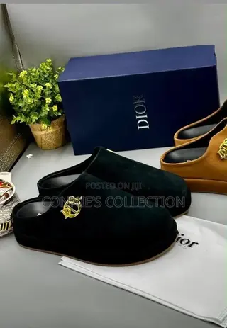 Dior Mules With a Gold-Toned