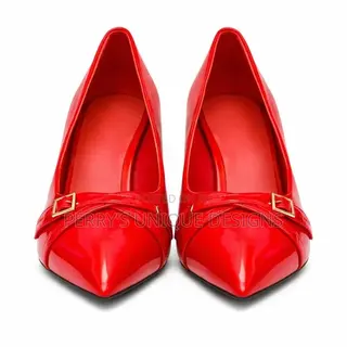 Scarlet Luxe Pointed Heels – Red