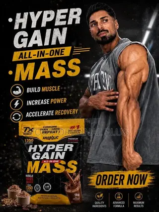 Anabolic Hyper Mass Gainer, All-in-. Calorie-rich, Nutrient-packed.